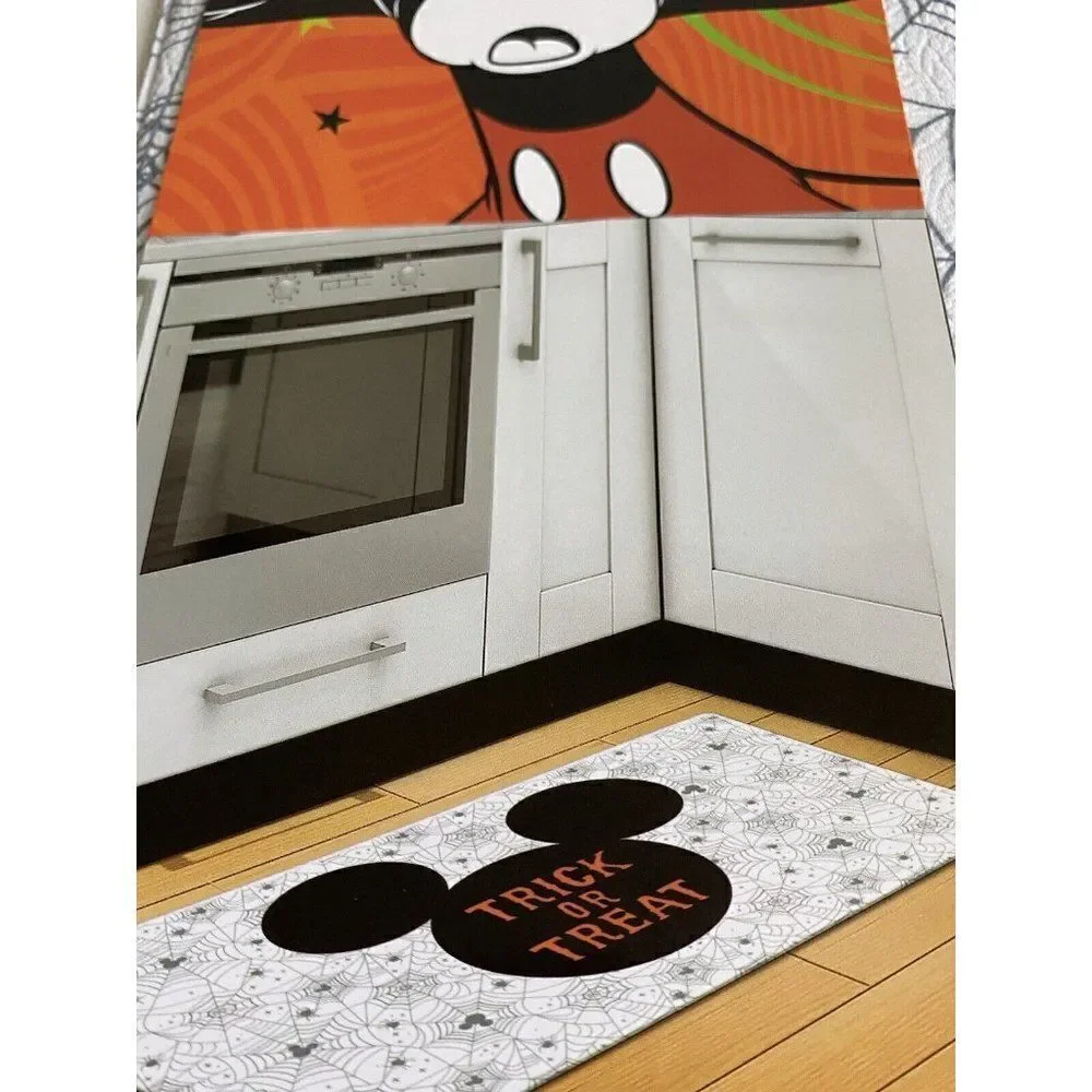Disney Mickey Mouse Anti Fatigue Kitchen Mat Halloween Trick Or Treat 18x30” NEW